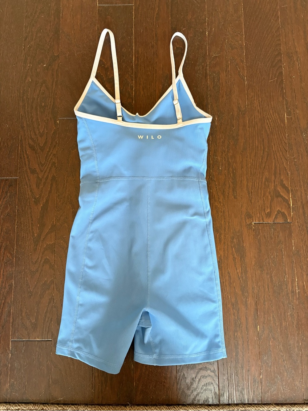 WILO Light Blue Fitted Athletic Jumpsuit Romper